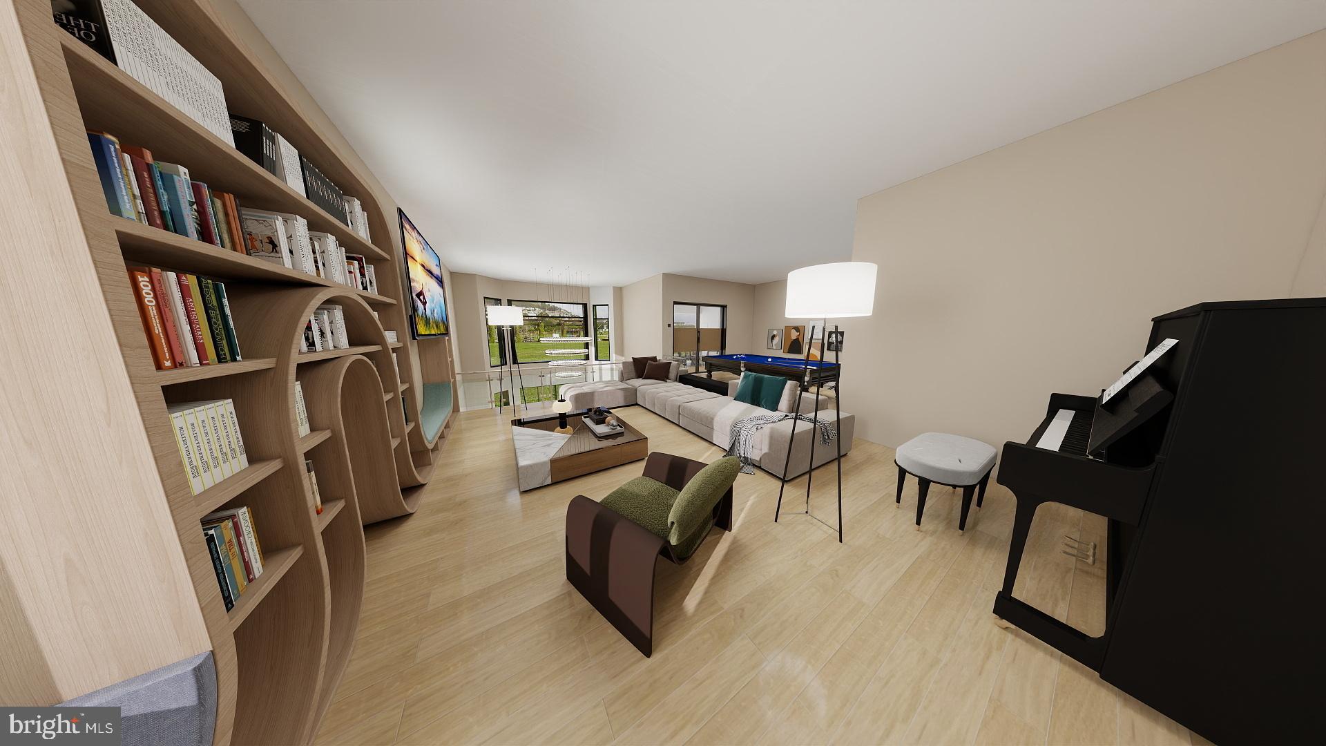 21457 Greenbrier Road Boonsboro, MD 21713 - Photo 7 of 33 a living room with lots of furniture and a book shelf