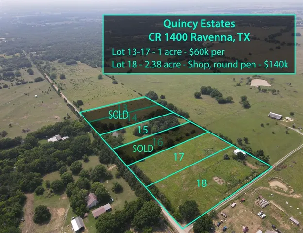 $140,000 | Lot 18 County Road 1400, Ravenna, TX 75476