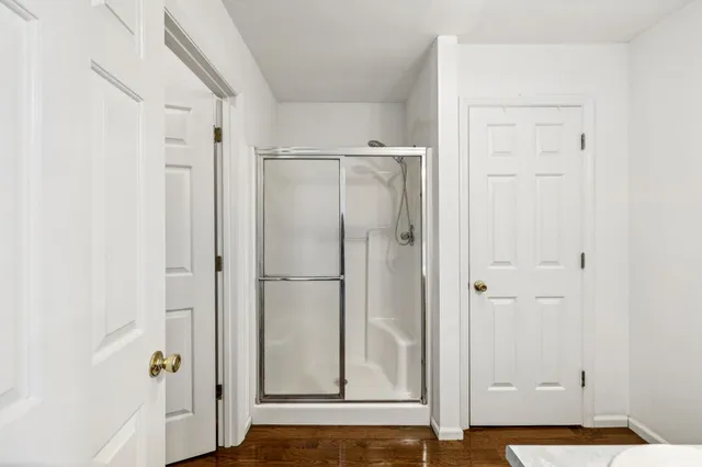 a backyard of a house with seating space