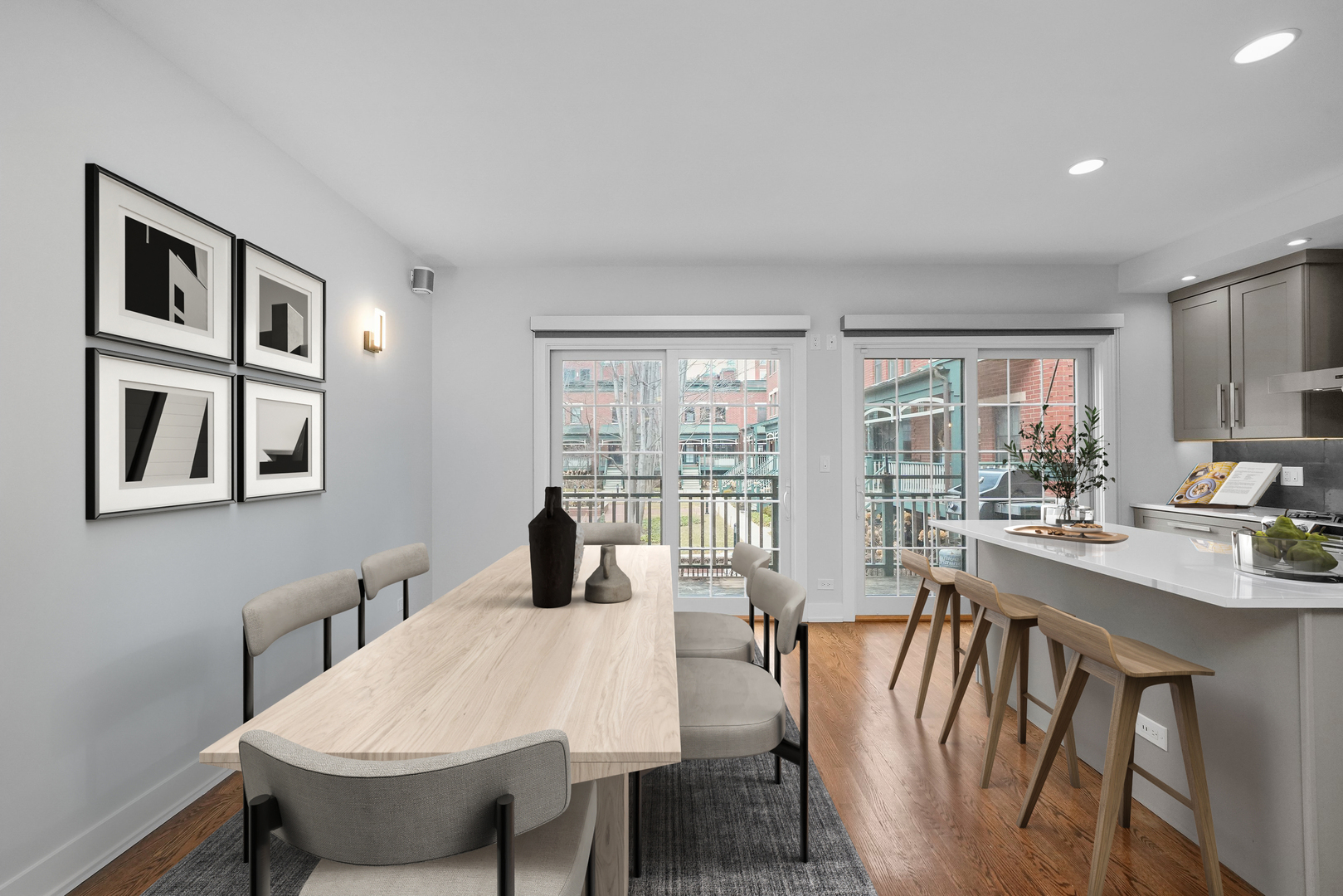 1026 West Monroe Street Chicago, IL 60607 - Photo 5 of 30 a view of a dining room with furniture window and outside view