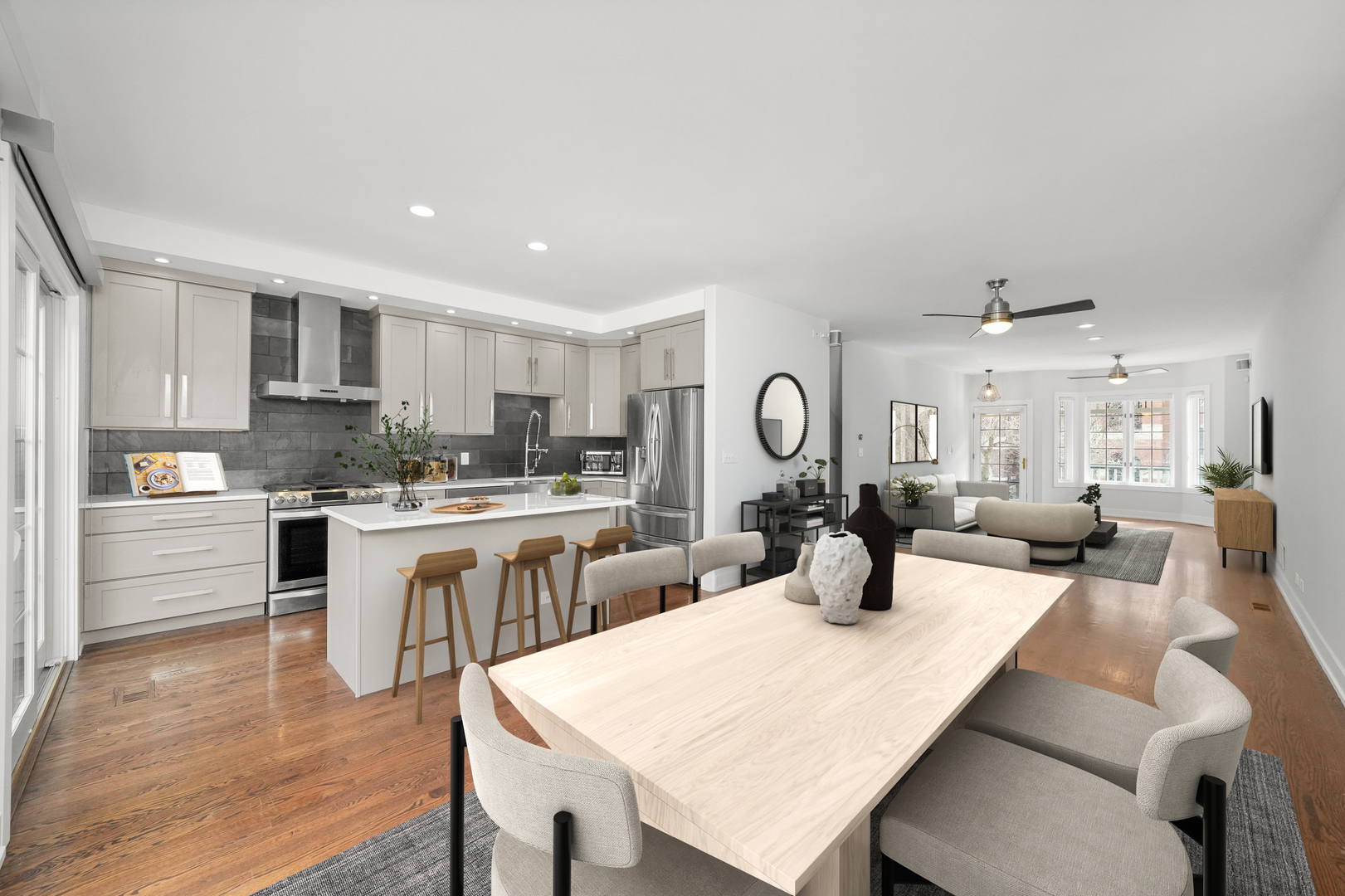 1026 West Monroe Street Chicago, IL 60607 - Photo 7 of 30 a kitchen with sink and white cabinets