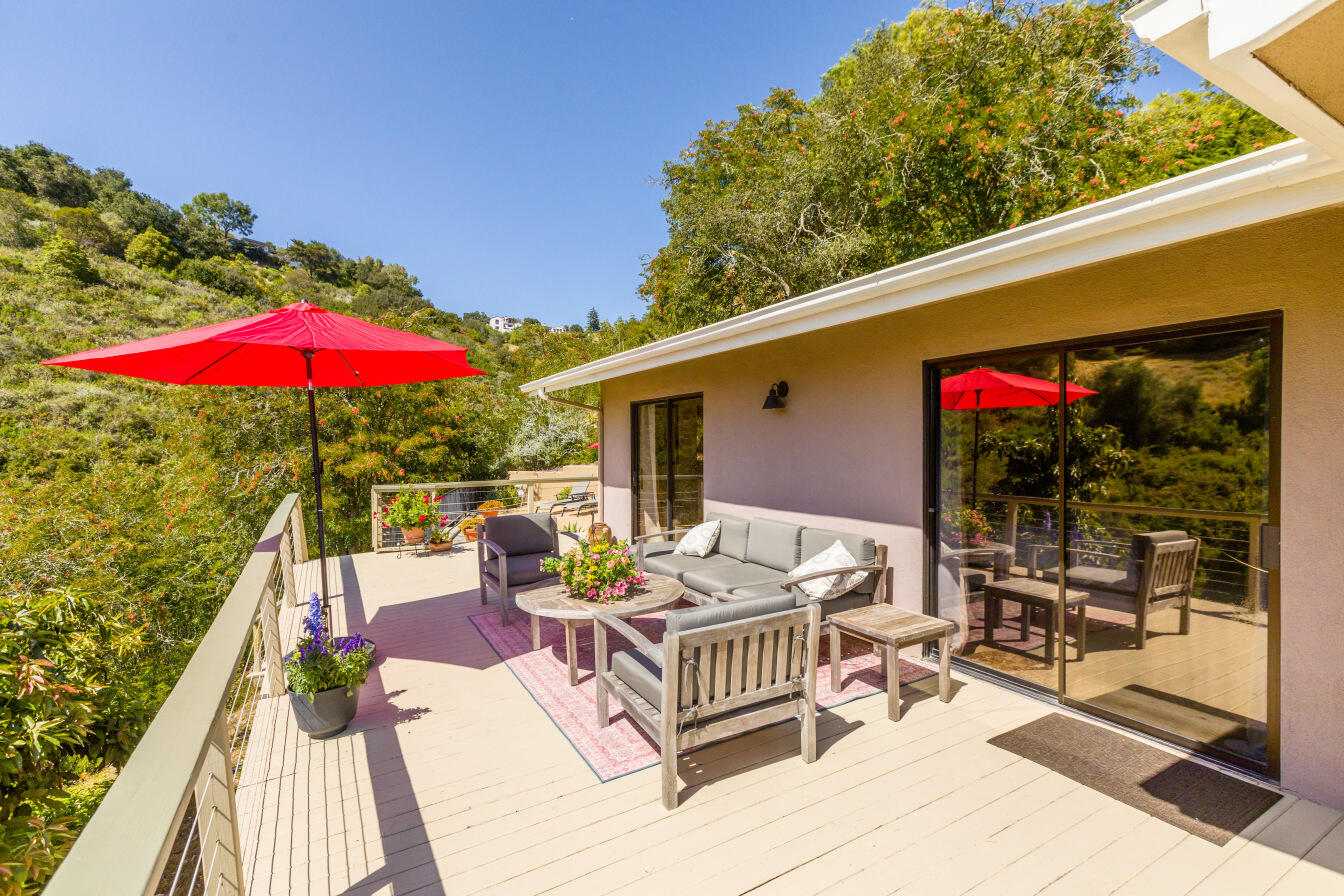 401 Loma Media Road Santa Barbara, CA 93103 - Photo 24 of 29 Large deck spans the length of the h