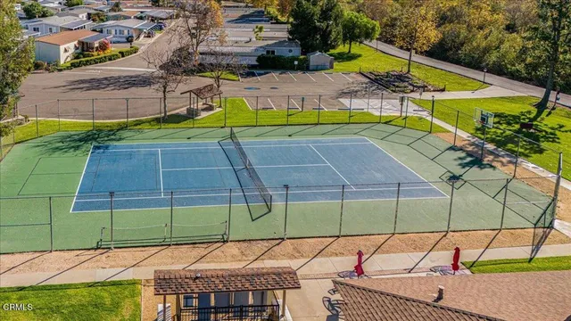 a view of an outdoor space with swimming pool