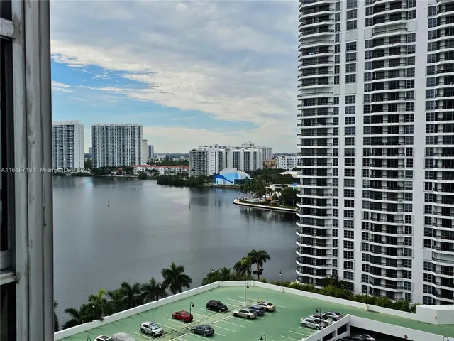 a view of a city with tall buildings