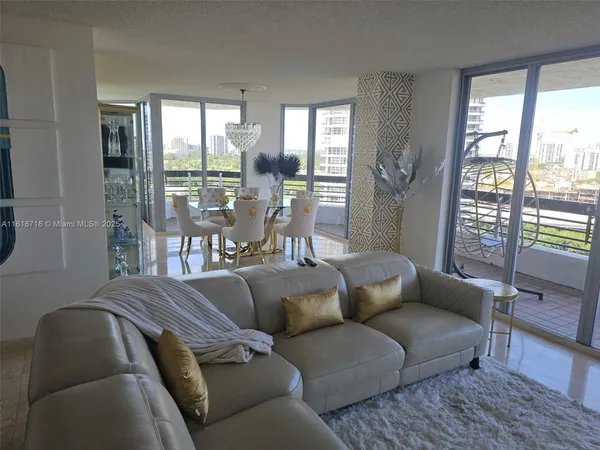 a view of a balcony with chairs