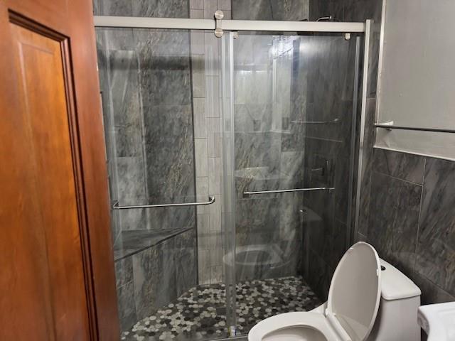 3324 Henderson Creek Road Atlanta, GA 30341 - Photo 13 of 29 a bathroom with a shower and toilet