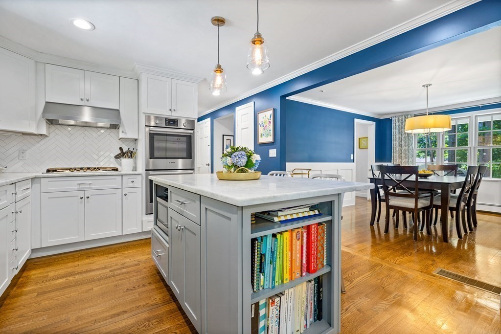 1 Harvest Lane Hingham, MA 02043 - Photo 13 of 42 a kitchen with stainless steel appliances granite countertop a stove a sink dishwasher and a refrigerator