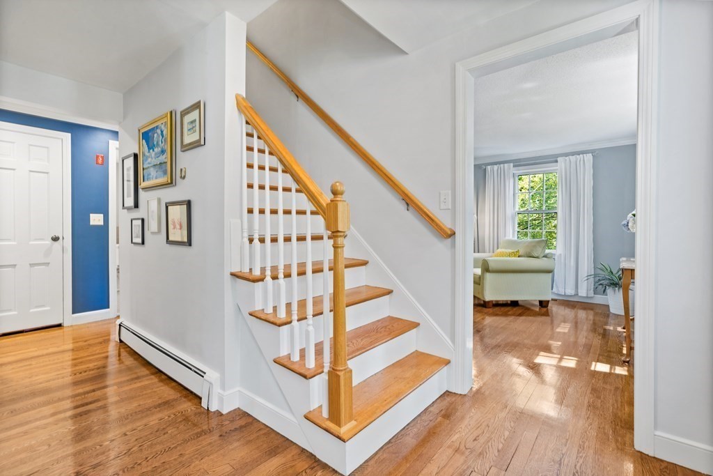 1 Harvest Lane Hingham, MA 02043 - Photo 23 of 42 a view of entryway with wooden floor and stairs