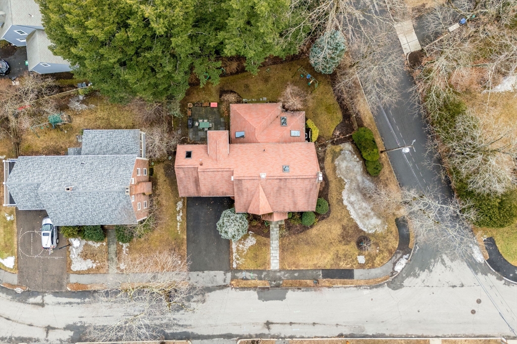 17 Cochituate Road Newton, MA 02461 - Photo 42 of 42 an aerial view of a house with a yard
