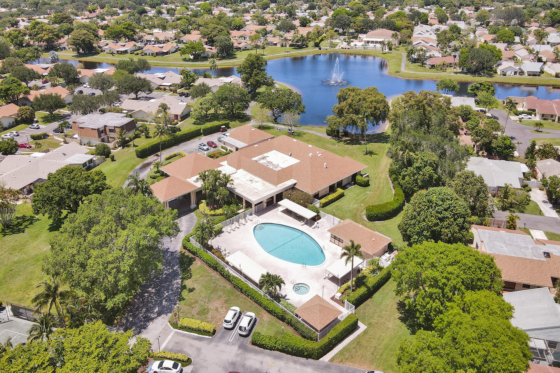 2500 Northwest 10th Street Delray Beach, FL 33445 - Photo 45 of 63 an aerial view of a house with yard swimming pool and outdoor seating