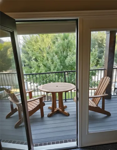 a view of a city from a balcony