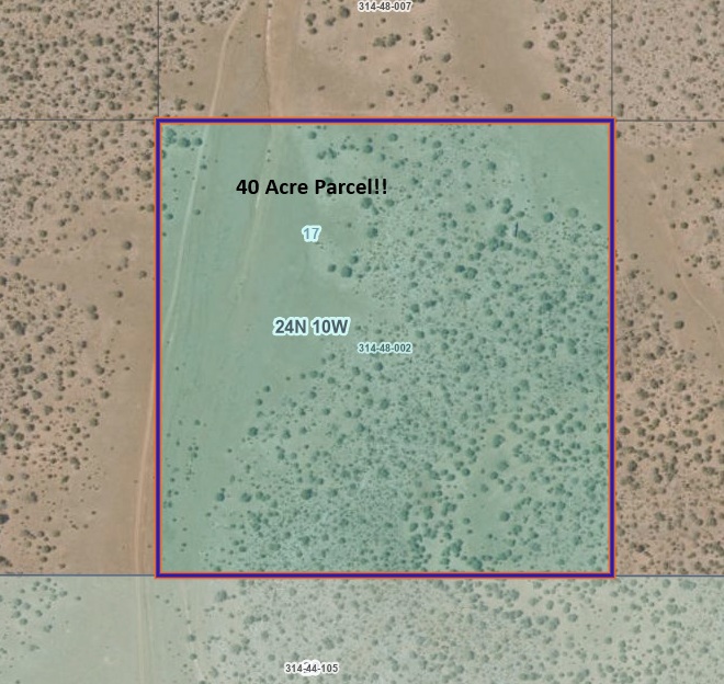 40-acres Nelson Road Seligman, AZ 86337 - Photo 1 of 5 Parcel Map. Depicting a 40-acre land parcel with identifying coordinates