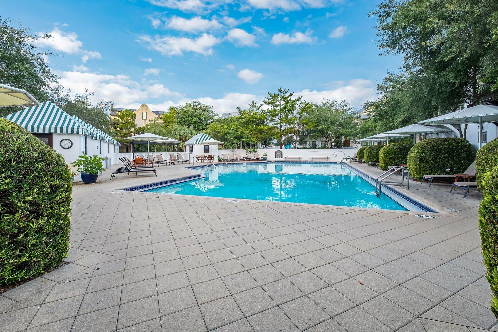 104 North Barrett Square, Unit 2A Inlet Beach, FL 32461 - Photo 40 of 44 a view of a swimming pool with lounge chair