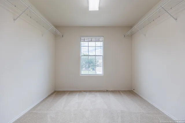 an empty room with a window
