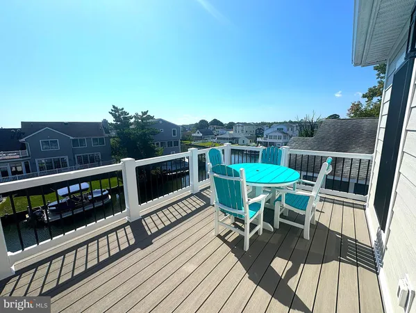 a view of a chairs on the roof deck