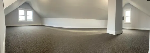 a view of a bathtub in a room