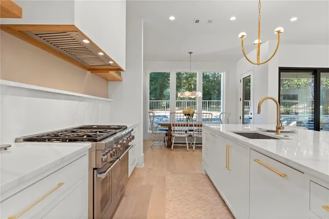 a view of a hallway with entryway