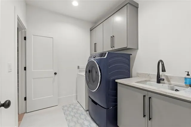 a view of a park with a tree