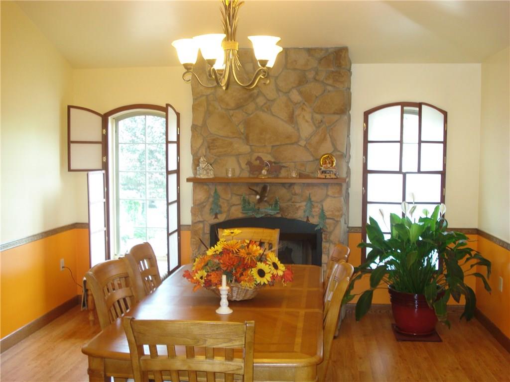295 Virgin Run Road Vanderbilt, PA 15486 - Photo 3 of 25 Dining Room W/Gorgeous Stone Fireplace