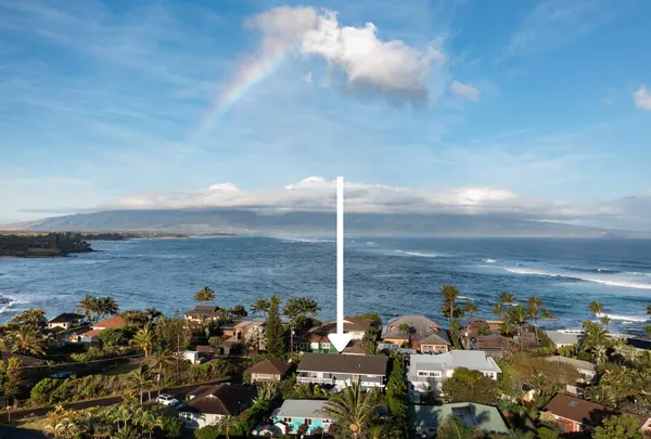a view of a city and ocean view