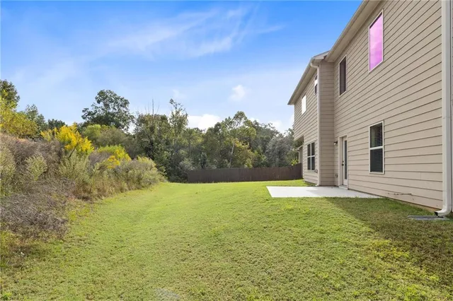 a backyard of a house