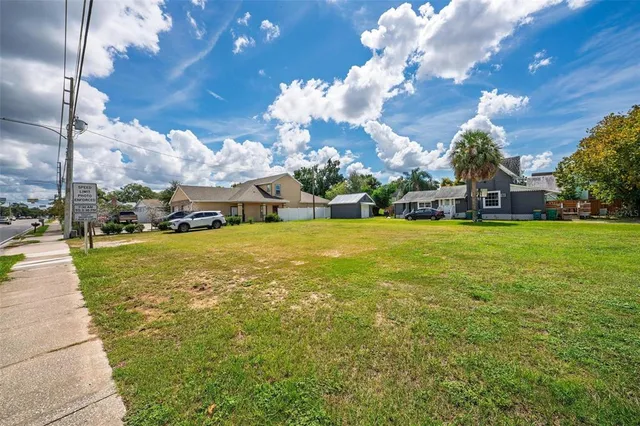 a view of a building with garden