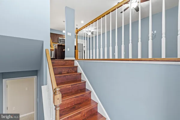 a view of a staircase