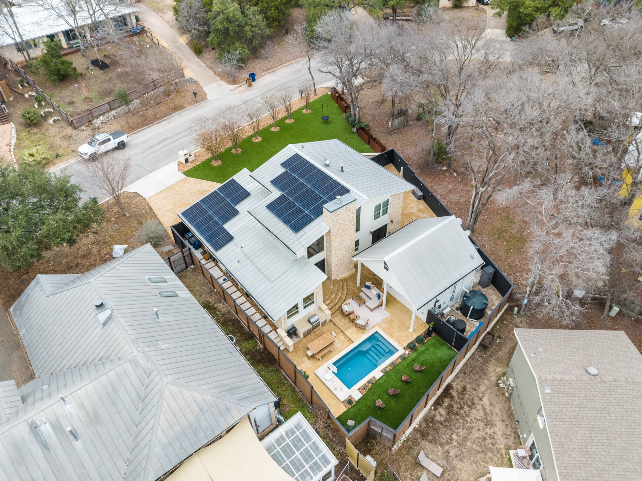 1813 Crooked Lane Austin, TX 78741 - Photo 39 of 39 an aerial view of house with backyard