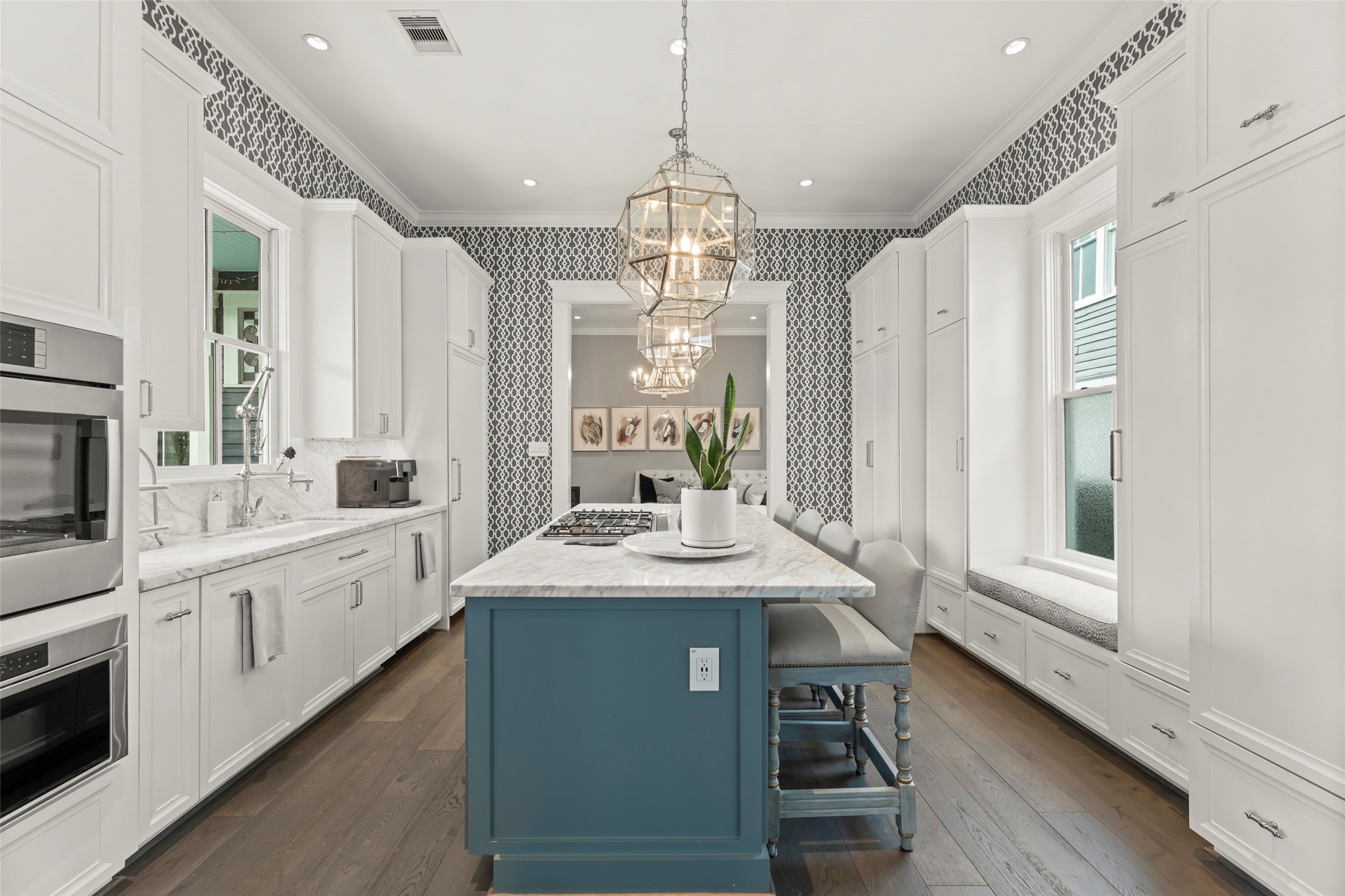 1810 Kane Street Houston, TX 77007 - Photo 16 of 47 a kitchen with sink cabinets and window