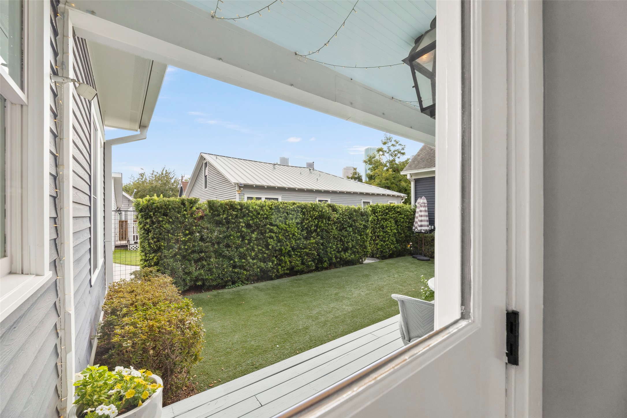 1810 Kane Street Houston, TX 77007 - Photo 35 of 47 a view of a garden from a window