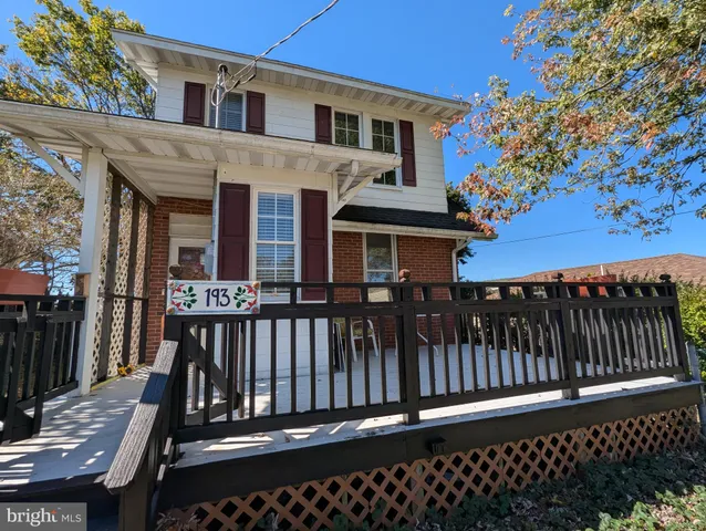 a view of a wooden deck