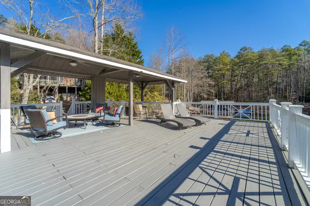 a view of outdoor space with seating