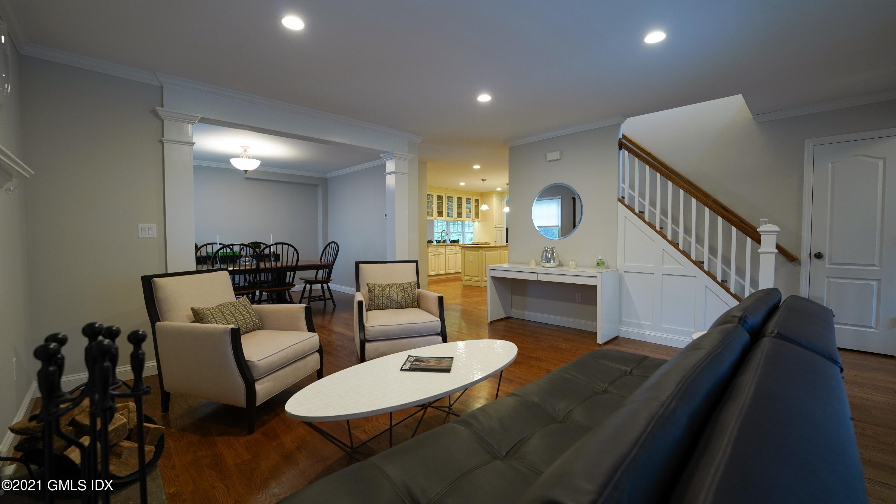 20 Sunshine Avenue Riverside, CT 06878 - Photo 12 of 39 a living room with furniture and a dining table with wooden floor