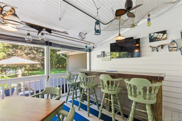 a outdoor living space with furniture