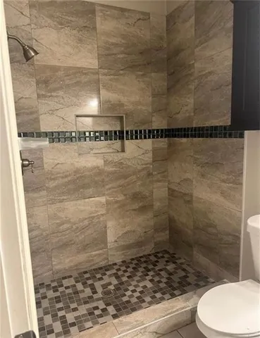 a bathroom with a toilet