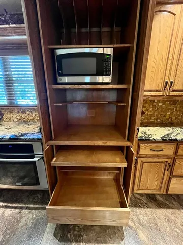 a view of a storage and utility room