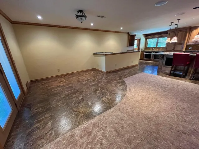 a view of a kitchen with a stove