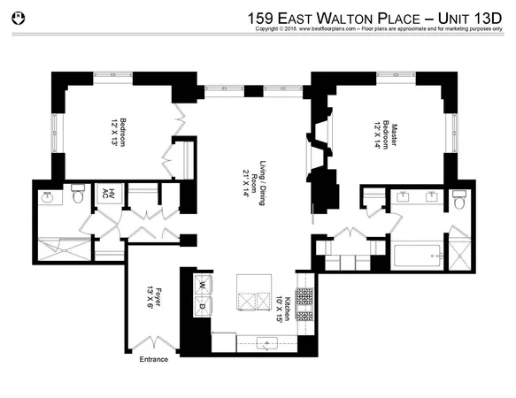 $899,000 | 159 East Walton Place, Unit 13D, Chicago, IL 60611