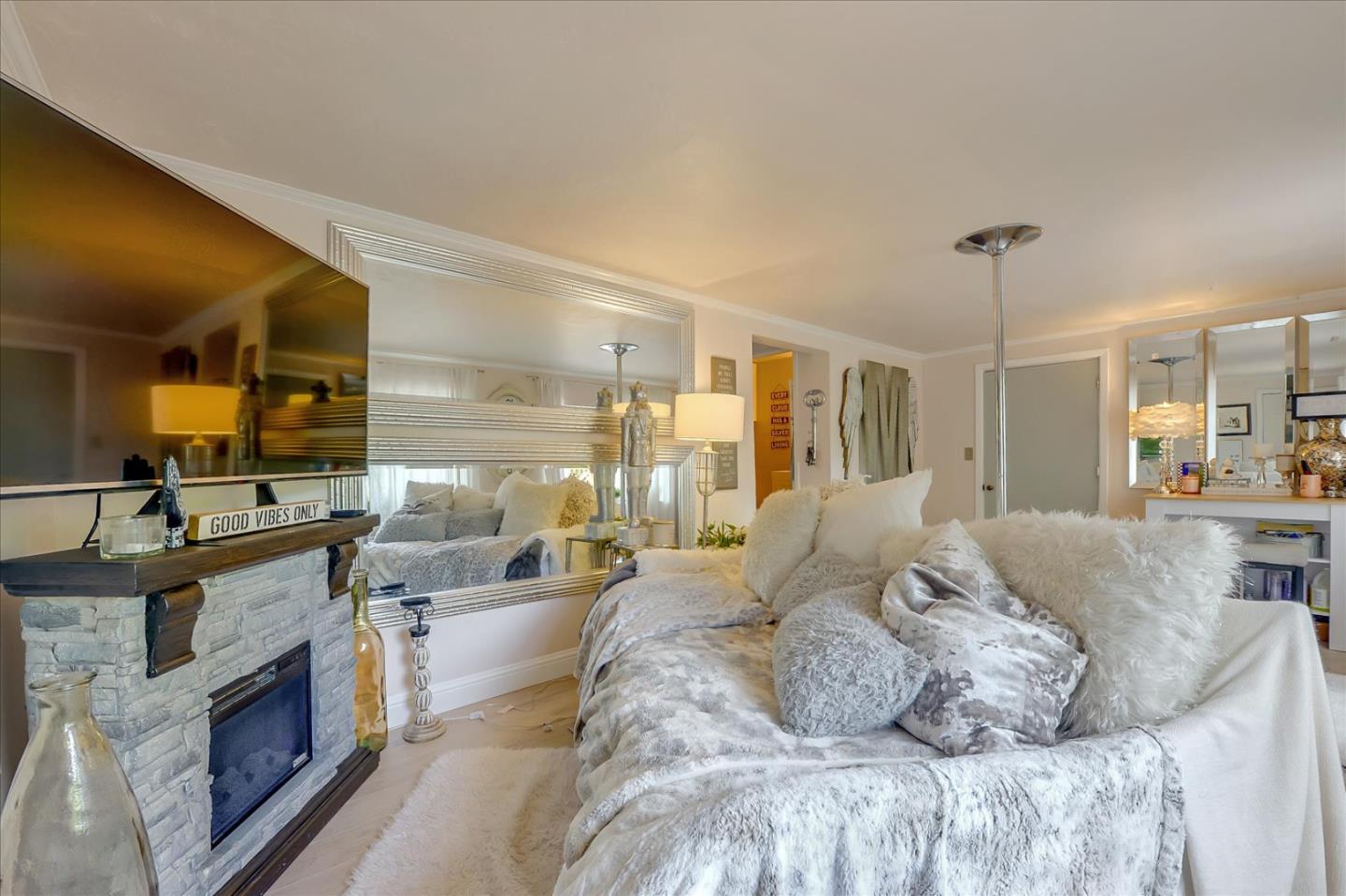 35 Echo Lane Woodside, CA 94062 - Photo 12 of 54 a living room with furniture and a fireplace