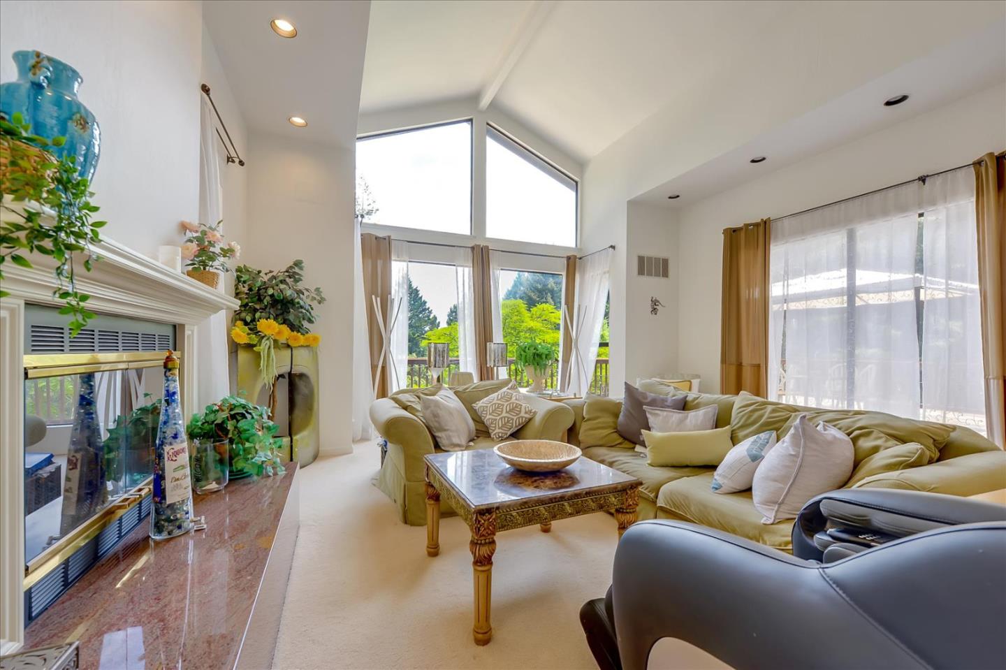 35 Echo Lane Woodside, CA 94062 - Photo 21 of 54 a living room with furniture and a large window