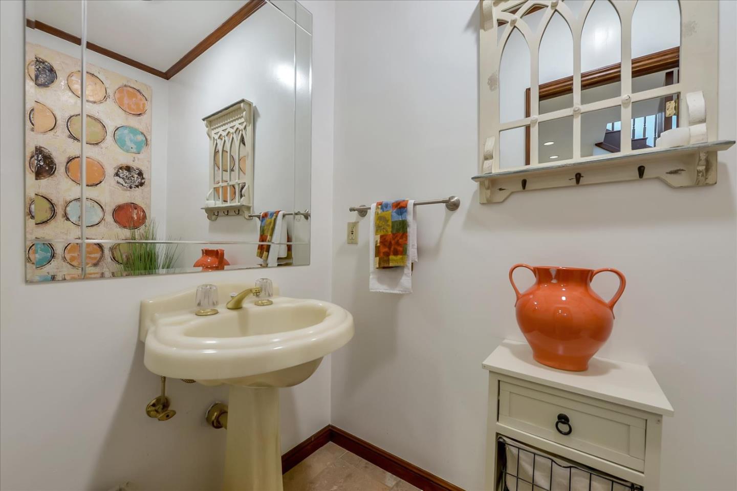 35 Echo Lane Woodside, CA 94062 - Photo 39 of 54 a bathroom with a sink and a mirror