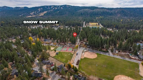 a view of a swimming pool with a mountain view