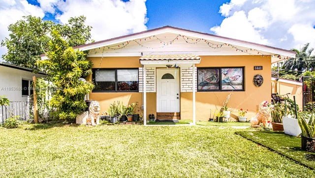 a front view of a building