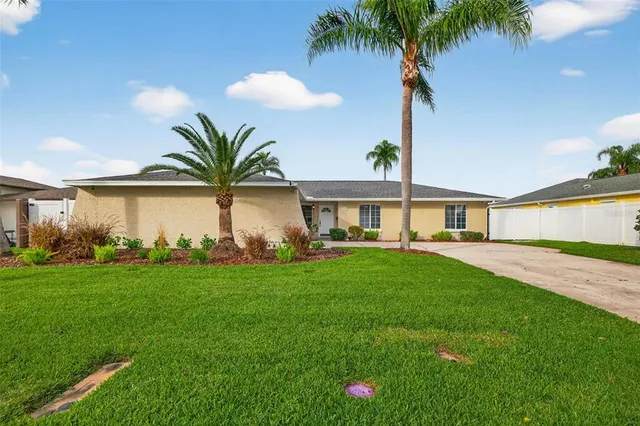 a view of a patio with swimming pool