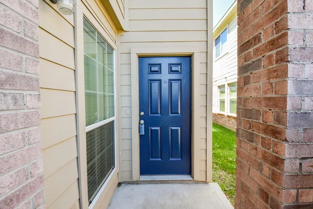 a view of front door of house