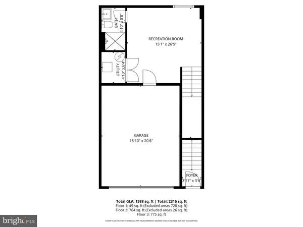 a picture of a bench in a white building