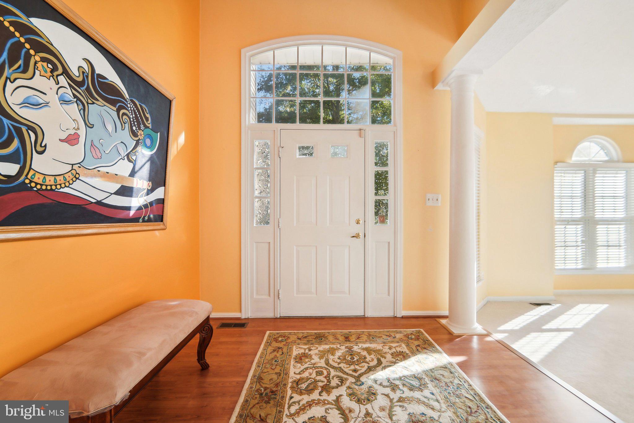 3514 Rippling Way Laurel, MD 20724 - Photo 7 of 51 FRONT DOOR FROM INSIDE WITH ELLIPTICAL TRANSOM