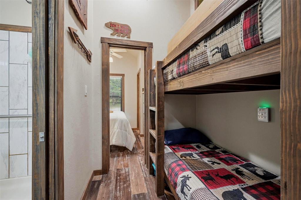 3958 Ranch Road Whitesboro, TX 76273 - Photo 16 of 40 Built-in bunk beds with natural wood framing