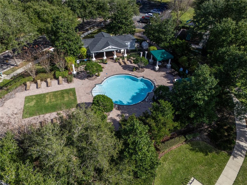 6841 Helmsley Circle Windermere, FL 34786 - Photo 35 of 36 an aerial view of a house with yard swimming pool and outdoor seating