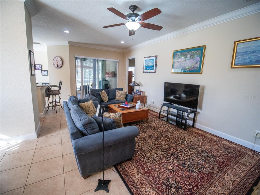 6841 Helmsley Circle Windermere, FL 34786 - Photo 6 of 36 a living room with furniture a ceiling fan and a rug